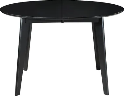 Produktbild von Miliboo - Design-Esstisch rund ausziehbar Schwarz L120-150 LEENA
