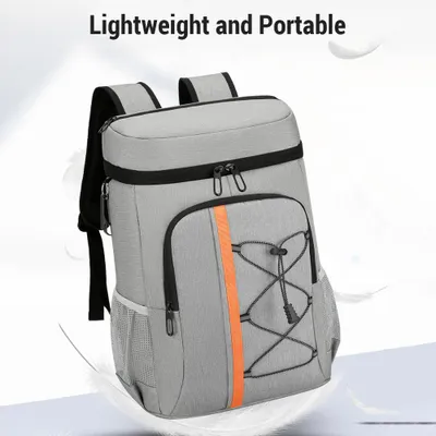 Produktbild von Isolierter Kühlrucksack aus Aluminiumfolie, Thermo-Picknicktasche für Camping