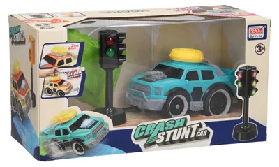 Immagine prodotto di Set di auto acrobatiche: macchinina con luci e suoni, percorso acrobatico