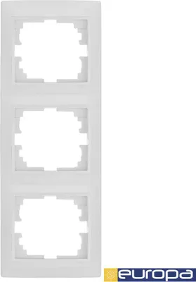 Image de Cadre Vertical 3 éléments Blanc Solera Design Vertical, 3 Modules, Blanc élégant - Solera
