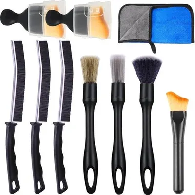 Produktbild von Autoreinigungs-Bürsten-Set, 10-teilig, für Interieur und Felgen