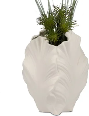 Produktbild von Vase ORGANIC KORALLE rund H. 21cm matt weiß aus Porzellan Formano