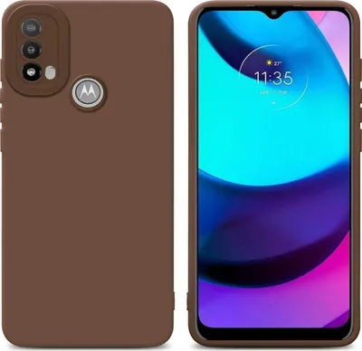 Produktbild von Cadorabo Hülle für Motorola MOTO E20 Schutz Hülle in Braun TPU Silikon Etui Case Handyhülle