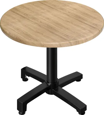 Produktbild von WBO | Bistro Außen Tisch | Ø:H 70 x 78,5 cm | Eiche / Schwarz | Rund | Zusatzgewicht | Bistro Tisch Gastro Tisch