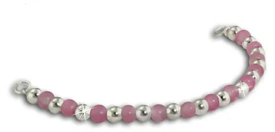 Imagen del producto de Pulsera Armäleon, plateada y rosa, joyería para mujer, modelo D2ARD002A