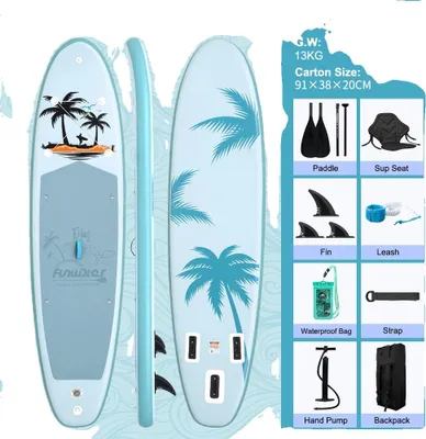Produktbild von Aufblasbares Paddleboard, langlebiges Material, ideal für Wasseraktivitäten, SUPFW37A