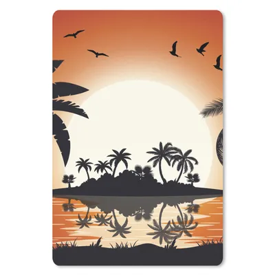 Produktbild von MuchoWow® Mauspad Mousepad Sonne - Insel - Meer 18x27 cm - Mousepads - Maus Mat - Pad - Mausunterlage