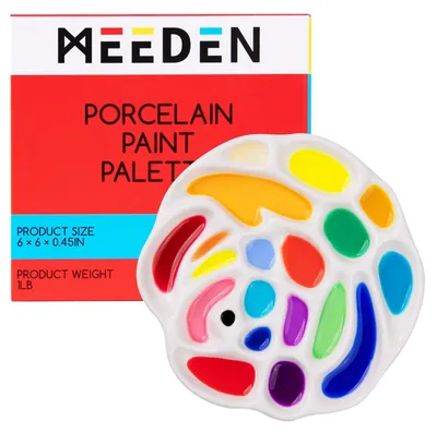 Produktbild von Porzellanpalette in Rosenform für Künstler