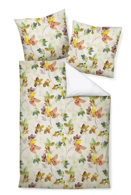 Produktbild von Janine Design Mako-Satin Bettwäsche-Garnitur MODERN ART 42102 Farbe herbstlaub-04 Größe 155x220 + 80x80cm