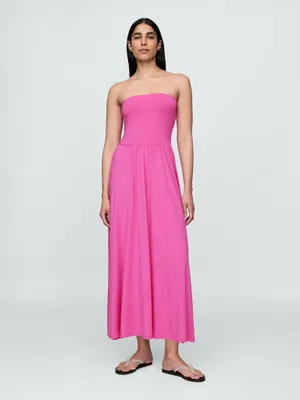 Produktbild von GAP Damen Maxikleid XXS in Rosa aus Baumwolle mit Stretch und kühlender Eigenschaft