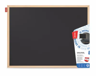 Obrázok produktu pre Kriedová tabuľa Memobe, 80x60cm, drevený rám, čierna