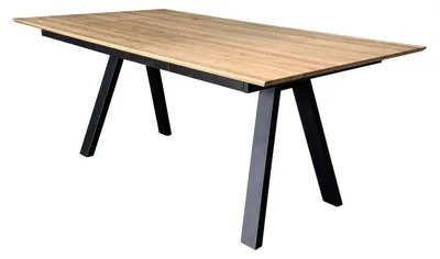 Produktbild von Esstisch - 180 x 100 cm - Wildeiche massiv geölt