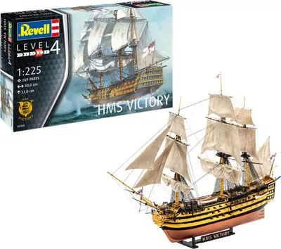 Produktbild von Revell Schiff-Modellbausatz H.M.S. Victory, Segelschiff, Schlachtschiff, 269 Teile, 1:225, 05408