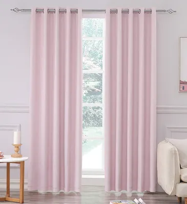 Verdunkelnde Roségardinen mit Ösen, 2 Paneele, 168x228 cm