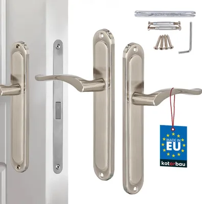 Produktbild von KOTARBAU® Türgriff Innentüren Blindchild Türklinke Satin Türgriffe Langschild Türdrückergarnitur Zimmertürschloss Türbeschlag für Innentüren Türschloss Drückergarnitur Classic