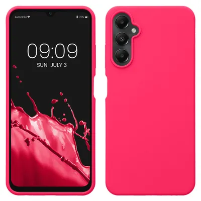 Produktbild von kwmobile Handyhülle für Samsung Galaxy A05s Hülle - Case Silikon - Kabelloses Laden - Schutzhülle Cover in Neon Pink