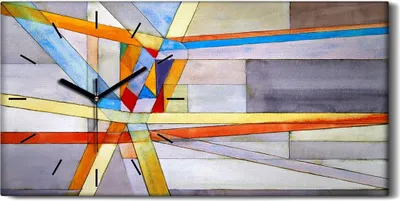 Produktbild von Leinwand Wanduhr Wandkunst Uhr Geräuschlos 60x30 Malerei Abstrakte Kunst - schwarze Hände