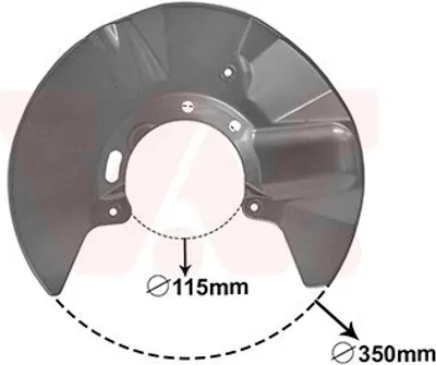 Produktbild von VAN WEZEL Spritzblech Bremsscheibe für VW Transporter V Bus (7HB, 7HJ, 7EB, 7EJ, 7EF, 7EG, 7HF, 7EC) Vorne Links 5897371 Ankerblech