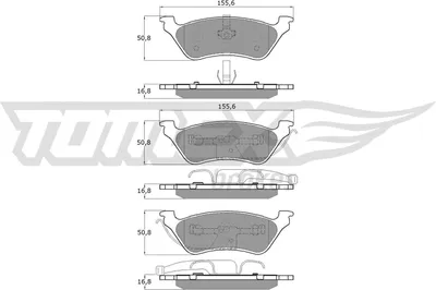 Produktbild von TOMEX brakes Bremsbeläge Satz Hinten Bremsklötze für JEEP CHEROKEE (KJ) TX 15-31