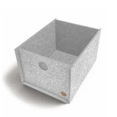 Produktbild von Aufbewahrungsbox CARGA Filz 29,5 x 16 x 16 cm ohne Deckel in hellgrau meliert