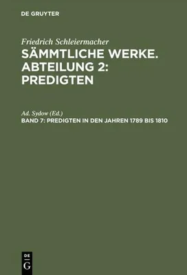 Produktbild von Predigten in den Jahren 1789 bis 1810