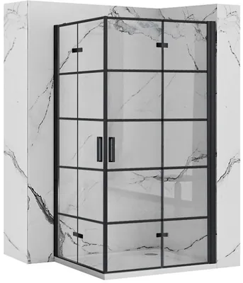 Zdjęcie produktu dla Kabina prysznicowa Rea Molier Czarny Double 80x80