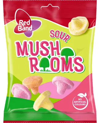 Produktbild von Red Band Sour Mushrooms 100g