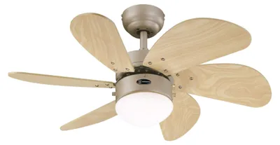 Produktbild von Deckenventilator Turbo Swirl Titan 76 cm mit Beleuchtung und Zugketten