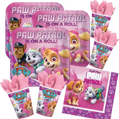 Produktbild von Skye & Everest Paw Patrol Partyset zum Kindergeburtstag für 8 Kinder
