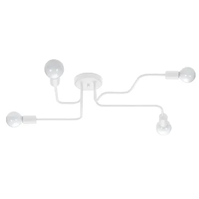 Zdjęcie produktu dla Lampa sufitowa VECTOR biała 4xE27x15W metal wym:15,5x78x58cm IP20 Sollux Lighting