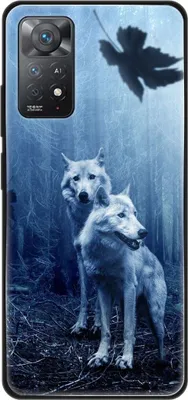 Produktbild von König Design Hülle kompatibel mit Xiaomi Redmi Note 11E Pro Kunststoff Soft Handyhülle - Handy Case Wölfe