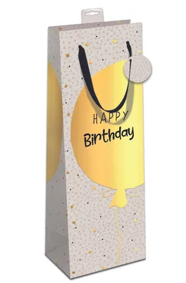 Produktbild von 6 Geschenktaschen Flaschenformat Bottle Happy BirthdayUVP € 17,70 pro Tüte € 2,95 Bundle Set Geschenktüten