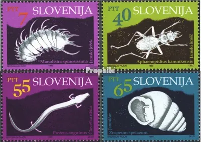 Produktbild von Briefmarken Slowenien 1993 Mi 60-63 (kompl.Ausg.) postfrisch Höhlentiere