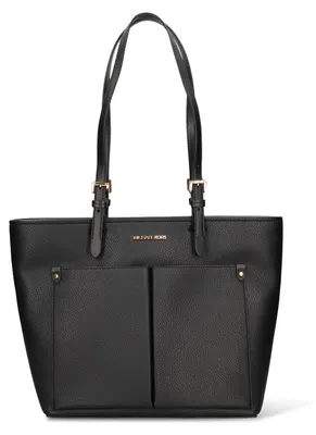 Imagen del producto de Bolsos de mano de imitación de cuero con cremallera y compartimentos, de 37x26x17 cm