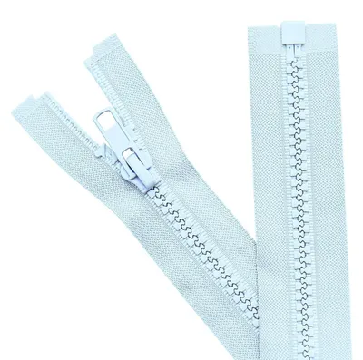 Produktbild von Trennende Jackenreißverschlüsse 53 cm Kunststoff Himmelblau 2 Stück