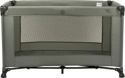 Produktbild von Novi Nicky Campingbed – 60x120 cm – ab Geburt bis ca. 3 Jahre – inkl. Matratze – Mesh-Seiten – kompakt faltbar – inkl. Transporttasche – Green