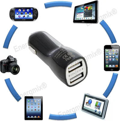Produktbild von KFZ Doppelt USB Adapter Schwarz