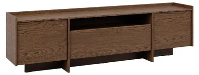 Produktbild von TV-Möbel Japandi mit 3 Türen, Dunkles Holzoptik, 197cm