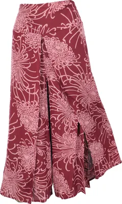 Produktbild von Palazzohose, Offene Boho Sommerhose, Hosenrock - Rot, Damen, Viskose, Hosen