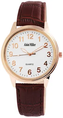 Produktbild von Alain Miller Herrenarmbanduhr mit Kunstlederionsarmband