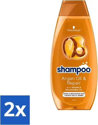 Image de Schwarzkopf - Shampooing Huile d'Argan & Réparateur - Nourrit et Fortifie - 400 ml - Lot Avantageux - 2 pièces