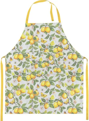 Produktbild von Küchenschürze Baumwolle 70x85cm mit Zitronen & Schmetterlingen