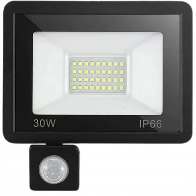 Image de Verk 12348 Projecteur halogène LED avec capteur crépusculaire et de mouvement 30 W, 6000 K, IP66