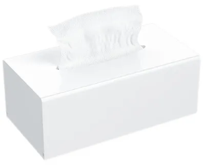 Produktbild von Acryl Kosmetiktücherbox 25x13x9 cm Weiß mit Magnetabdeckung