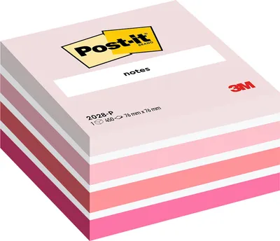 Produktbild von Post-it® Notes Würfel Pink Haftnotizen 76x76mm 450 Blatt 1 Block