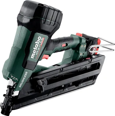 Zdjęcie produktu dla Gwoździarka akumulatorowa METABO NFR 18 LTX 90 BL (612090800) metaBOX 340; 18V 2x4Ah LiHD + ASC 145