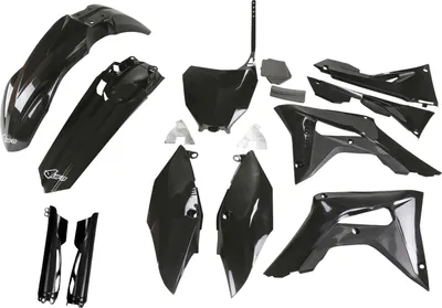 Produktbild von Verkleidungskit UFO PLAST 11-teilig Verkleidungssatz Kunststoff mit Gabelschutz für Honda CRF R RX 250 / 450 ccm Bj. 2017 - 2021, Farbe:schwarz