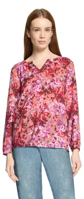 Produktbild von Cartoon Damen Blusenshirt mit Raffung 34, Violett/Rot