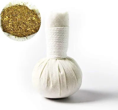 Produktbild von 5 Stk. Kitama Kräuterstempel Thai Kräuter 100g (Gramm) - für traditionelle Massagen & Wellness - 100% natürliche Zutaten