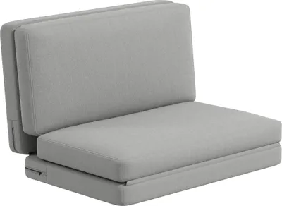 Zdjęcie produktu dla Fortuna Lai Sofa podłogowa 3 w 1 Składana sofa rozkładana z aksamitnym wykończeniem, tapicerowana Sofa rozkładana o nośności do 240 kg do sypialni, salonu, jasnoszara